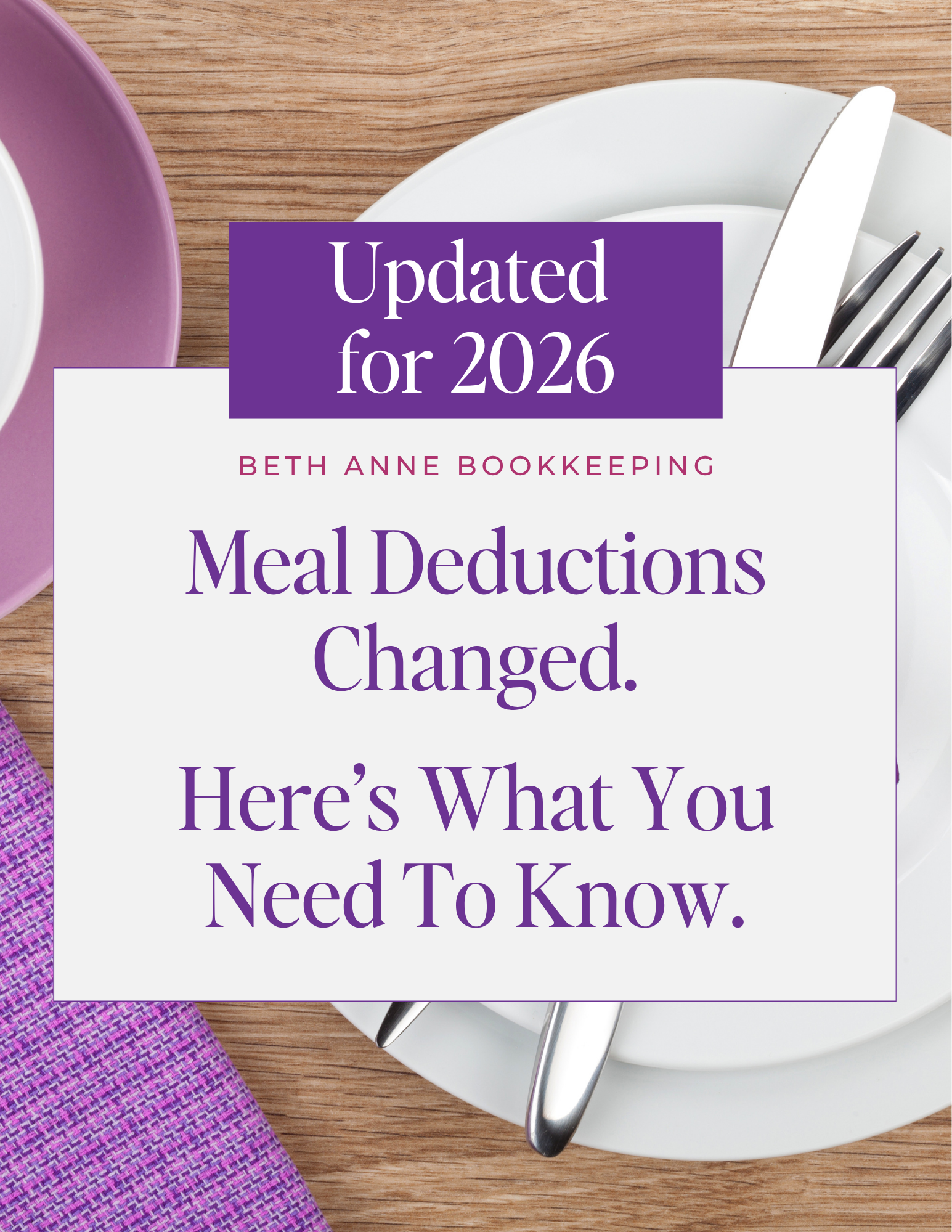 2026 Meal Deductions